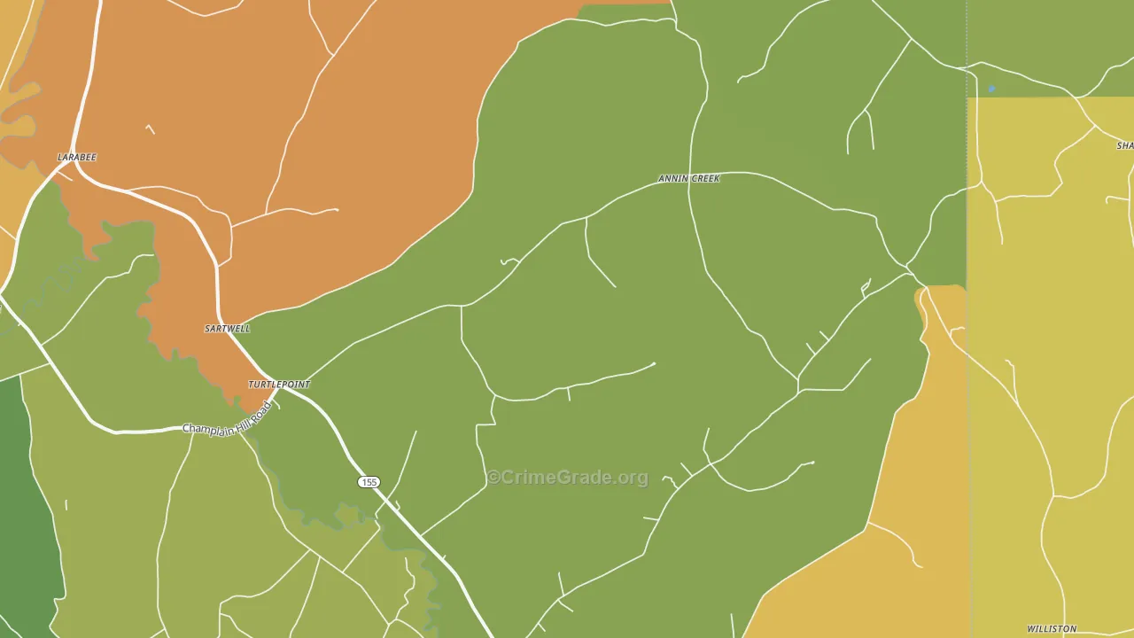 Turtlepoint, PA Map of Vandalism Rates