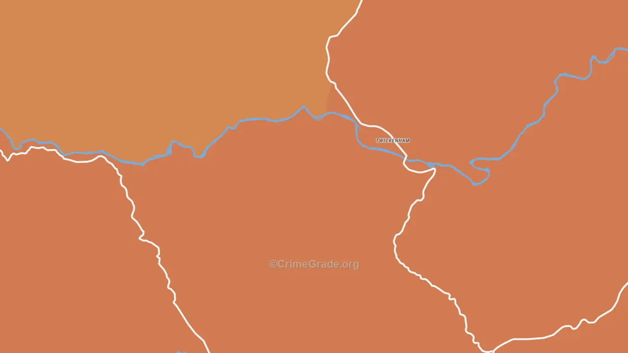 Twickenham, OR Map of Vandalism Rates