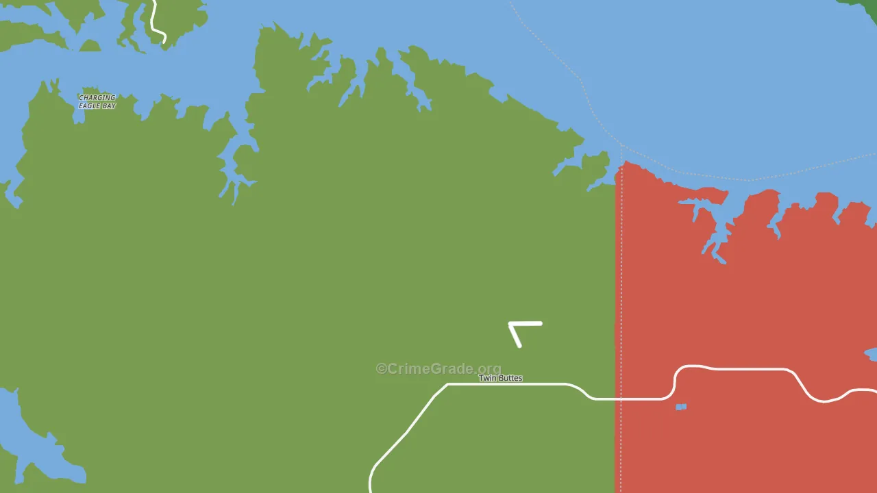Twin Buttes, ND Map of Vandalism Rates