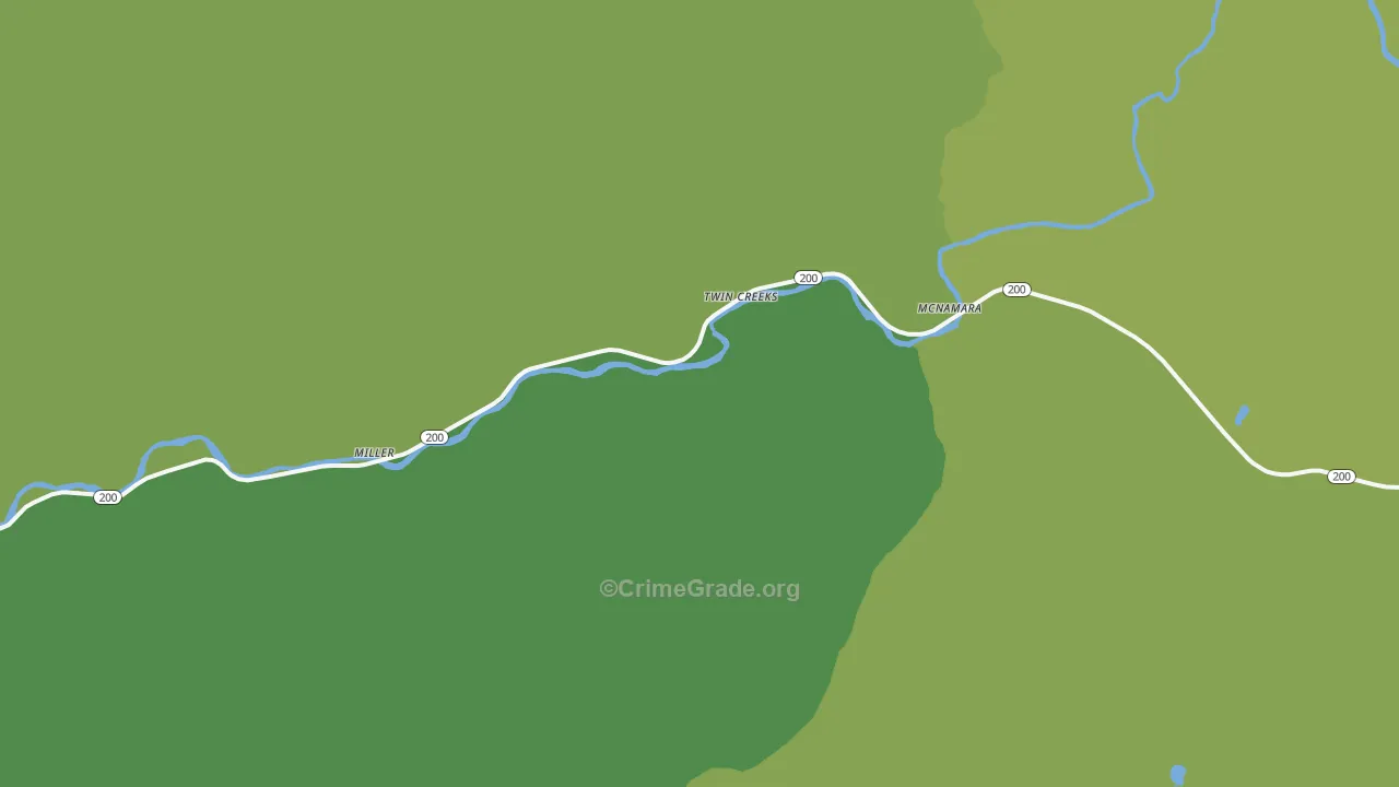 Twin Creeks, MT Map of Vandalism Rates