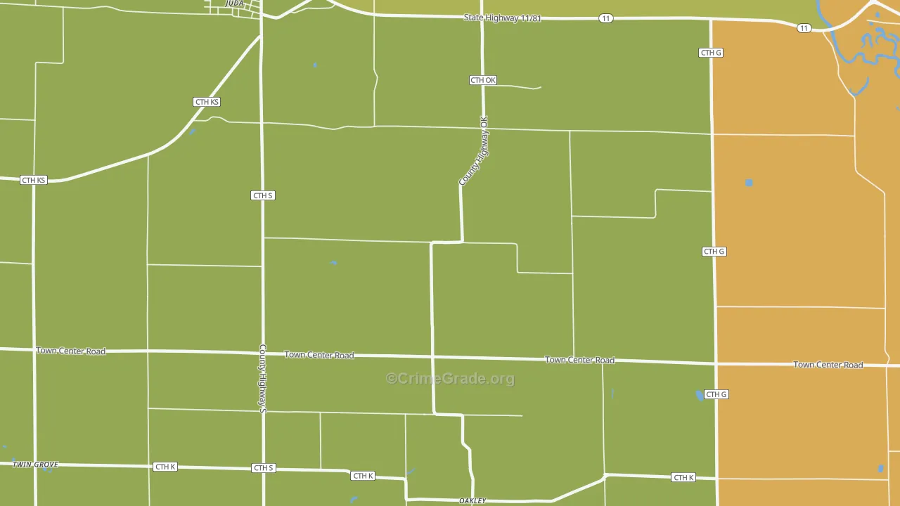 Twin Grove, WI Map of Vandalism Rates