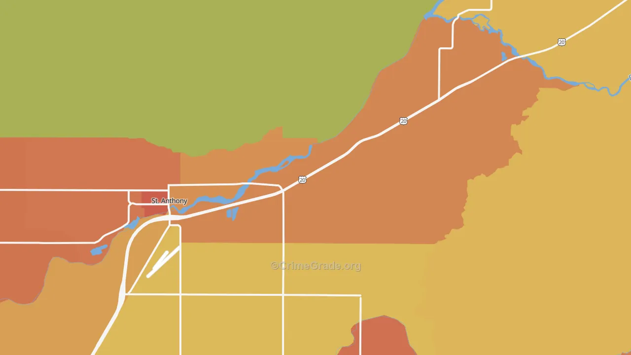 Twin Groves, ID Map of Vandalism Rates