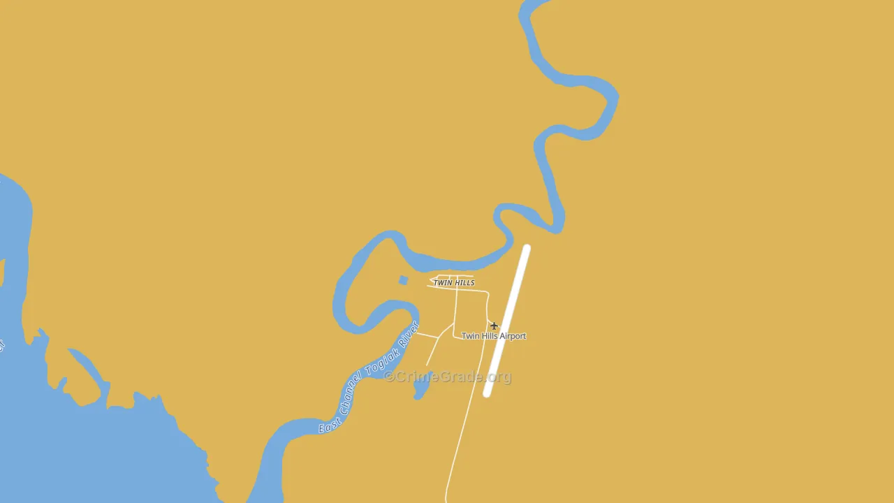 Twin Hills, AK Map of Vandalism Rates