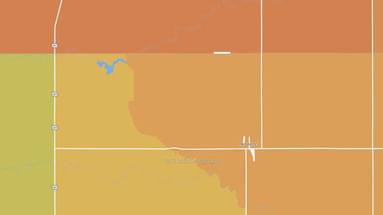 Two Buttes, CO Map of Vandalism Rates