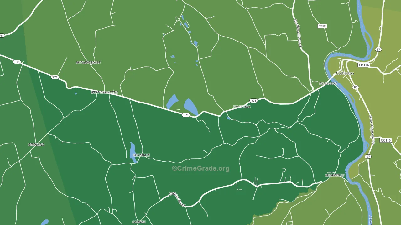 Tyler Hill, PA Map of Vandalism Rates