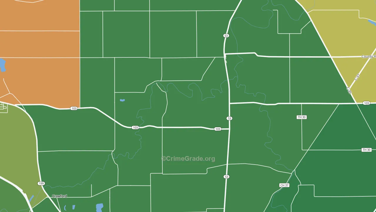 Tymochtee, OH Map of Vandalism Rates