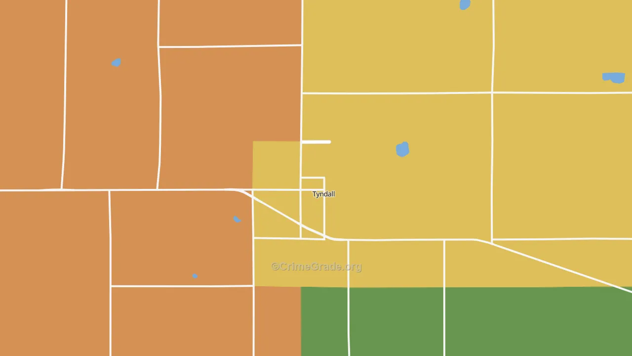 Tyndall, SD Map of Vandalism Rates