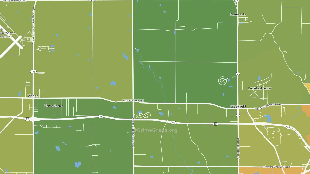 Tyrrell, OH Map of Vandalism Rates
