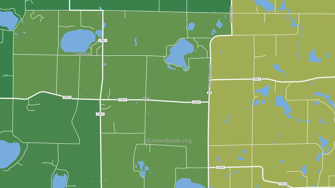 Ubet, WI Map of Vandalism Rates