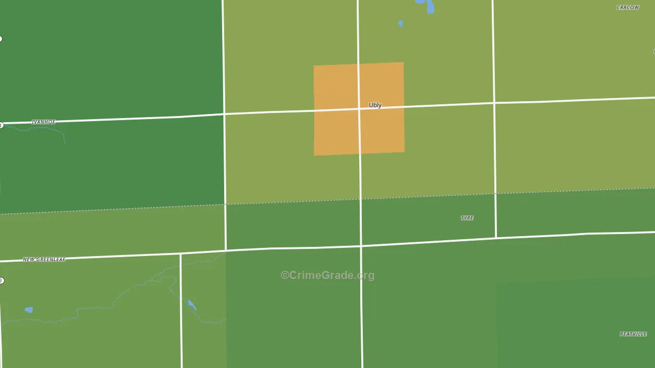 Ubly, MI Map of Vandalism Rates