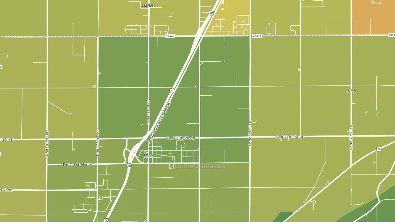 Ucon, ID Map of Vandalism Rates