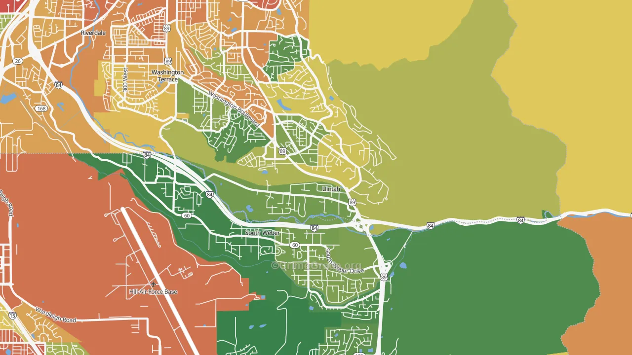 Uintah, UT Map of Vandalism Rates