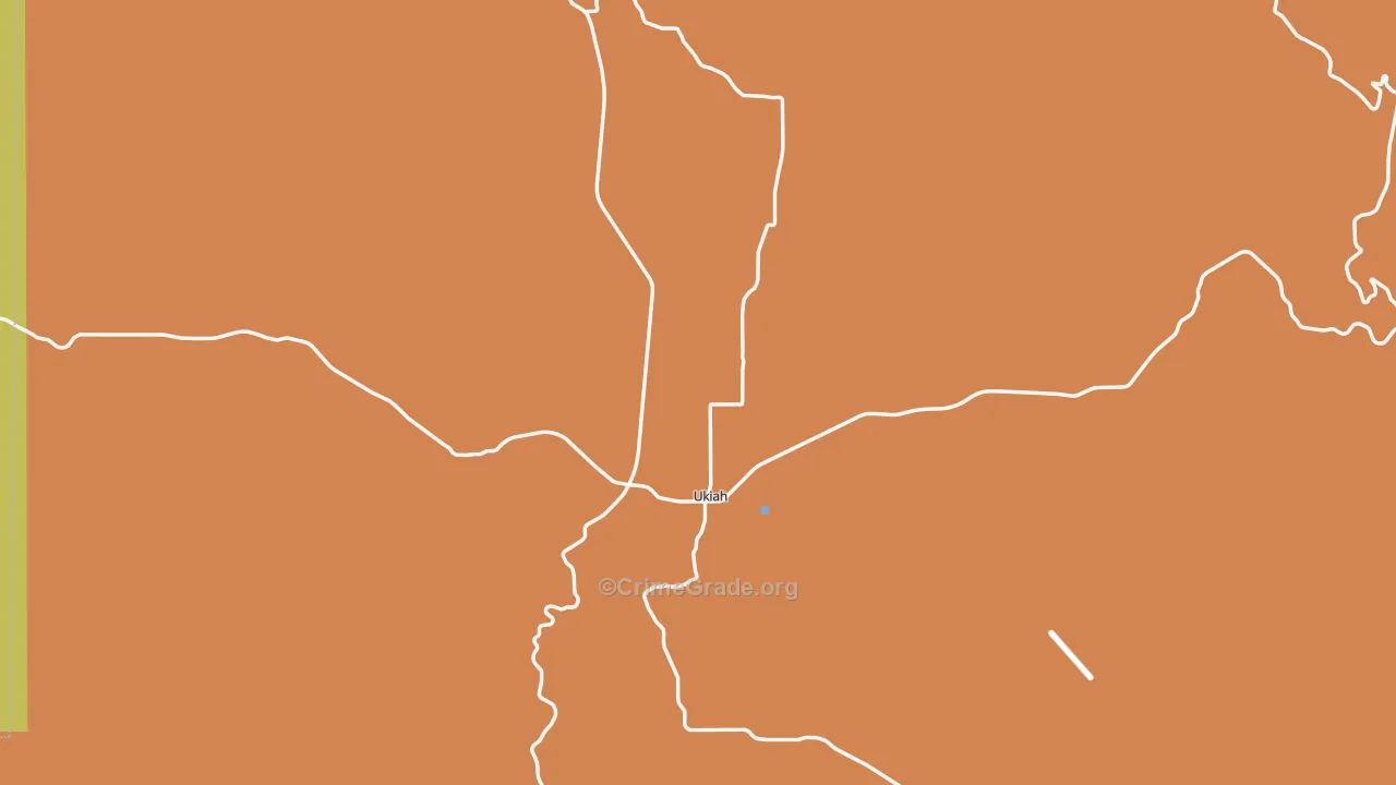 Ukiah, OR Map of Vandalism Rates