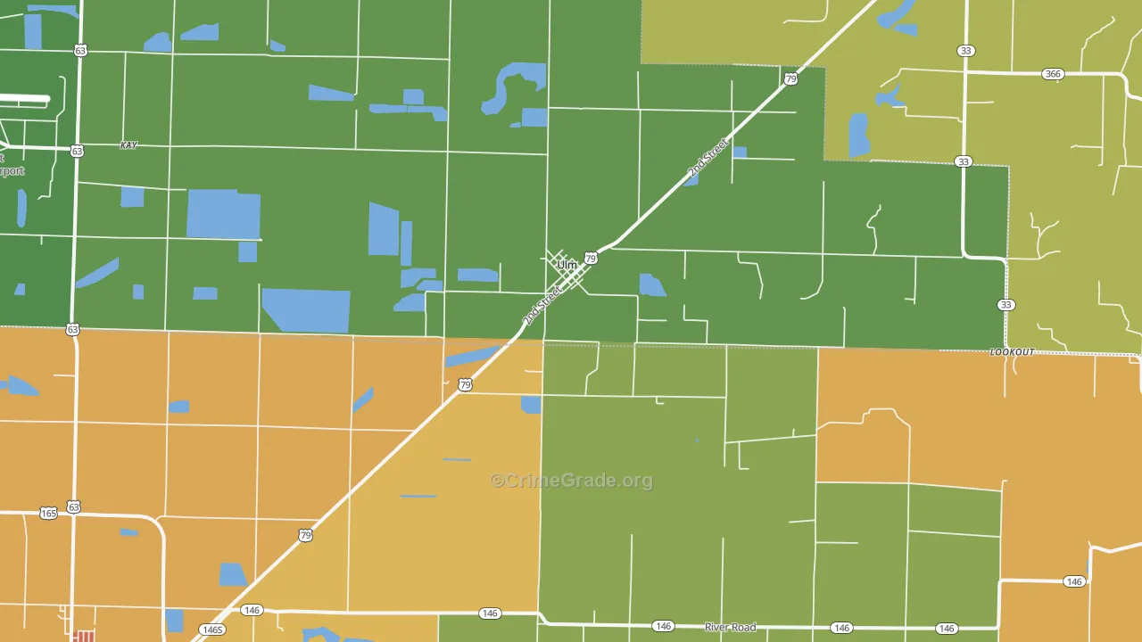 Ulm, AR Map of Vandalism Rates