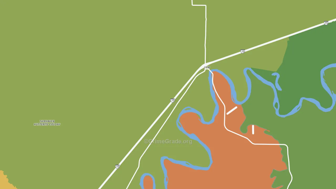 Ulm, MT Map of Vandalism Rates