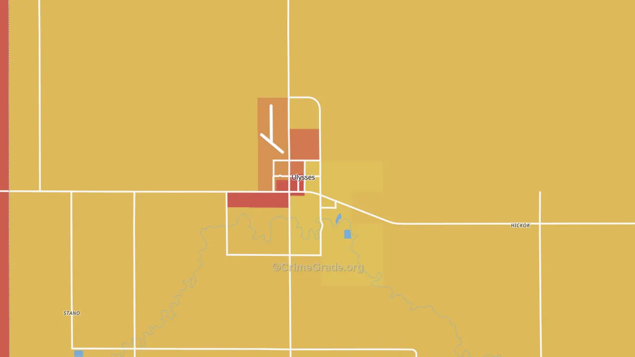 Ulysses, KS Map of Vandalism Rates