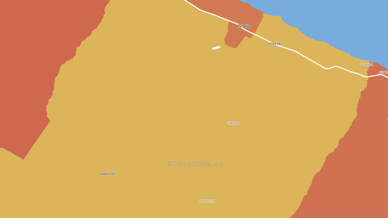 Umikoa, HI Map of Vandalism Rates