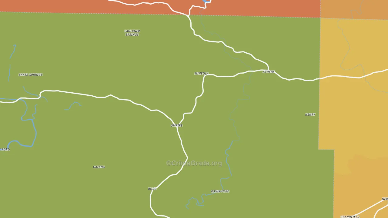 Umpire, AR Map of Vandalism Rates