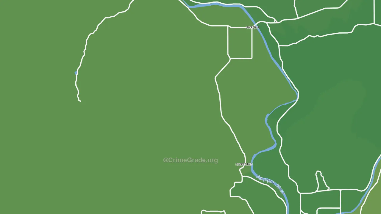 Umpqua, OR Map of Vandalism Rates