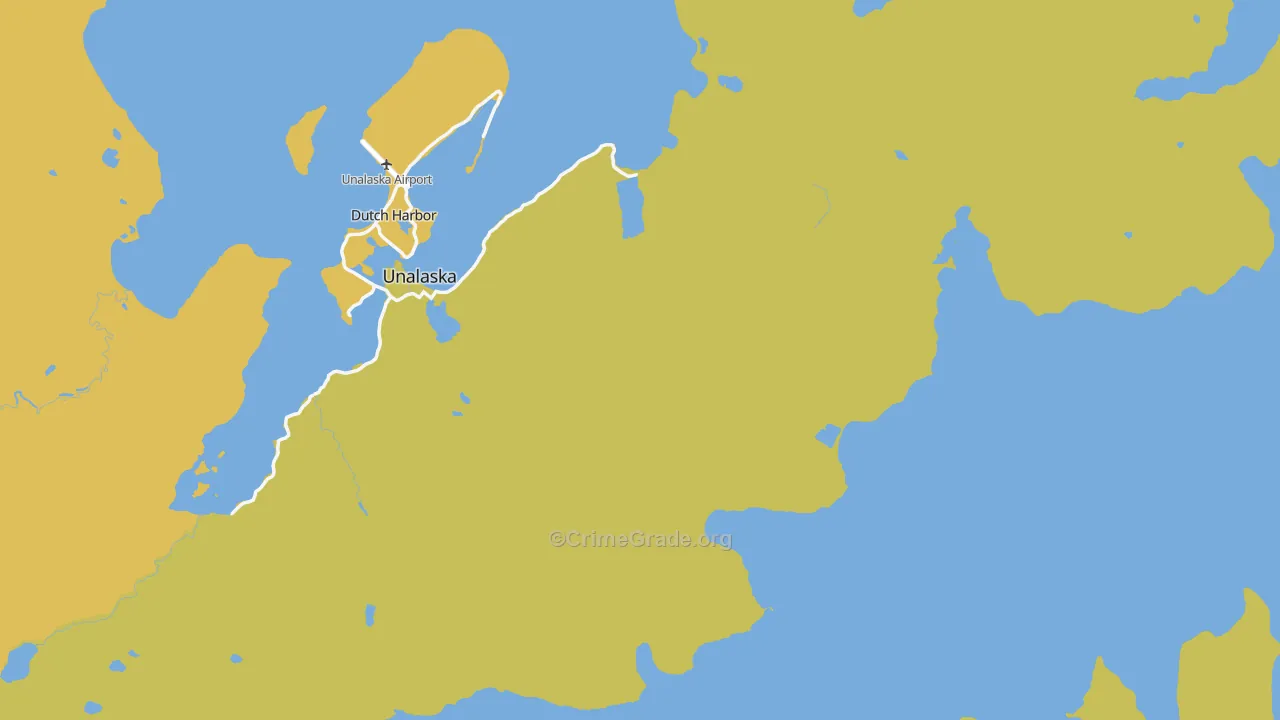 Unalaska, AK Map of Vandalism Rates