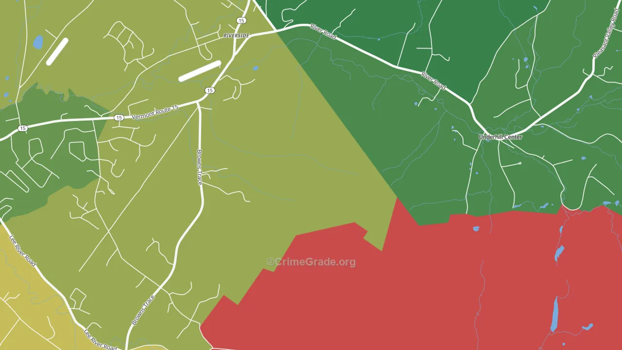 Underhill Center, VT Map of Vandalism Rates