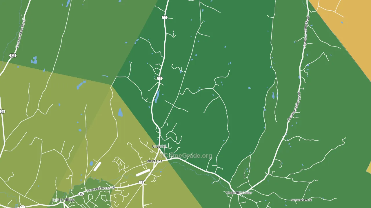 Underhill, VT Map of Vandalism Rates