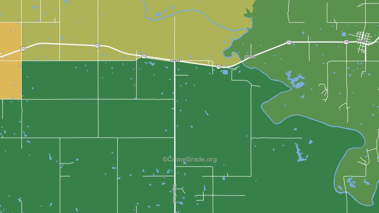 Unger, OK Map of Vandalism Rates