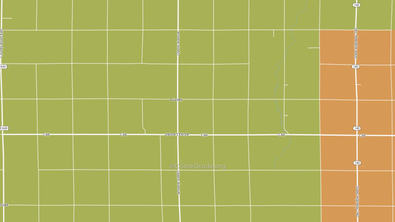 Union Center, IA Map of Vandalism Rates