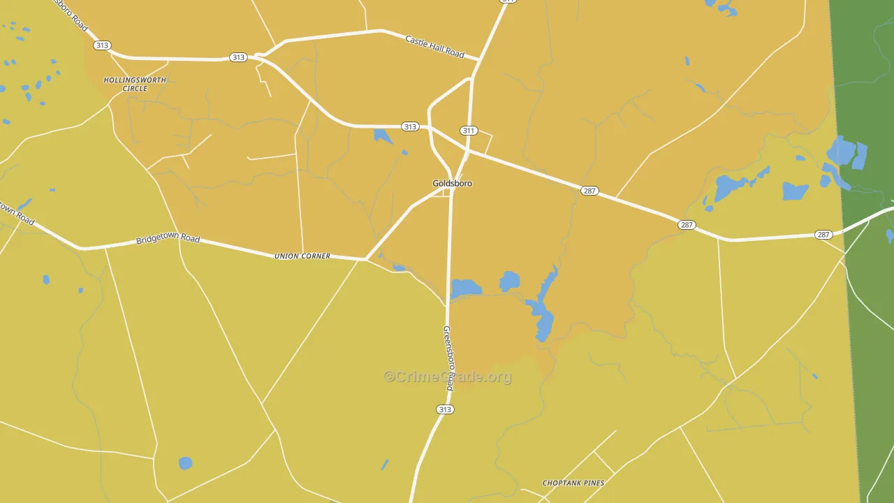 Union Corner, MD Map of Vandalism Rates