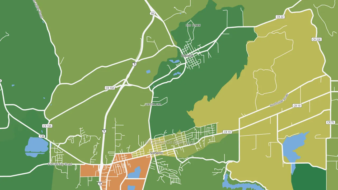 Union Gap, OR Map of Vandalism Rates
