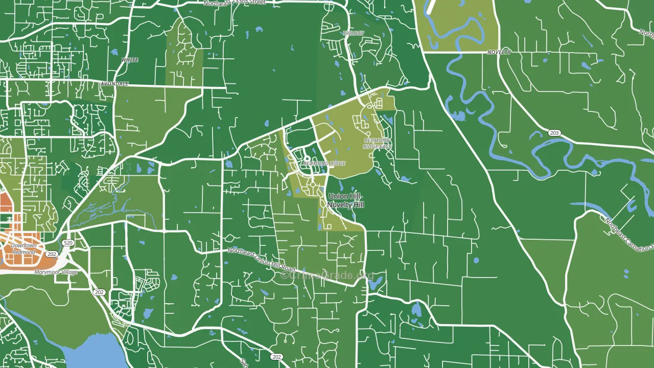 Union Hill-Novelty Hill, WA Map of Vandalism Rates