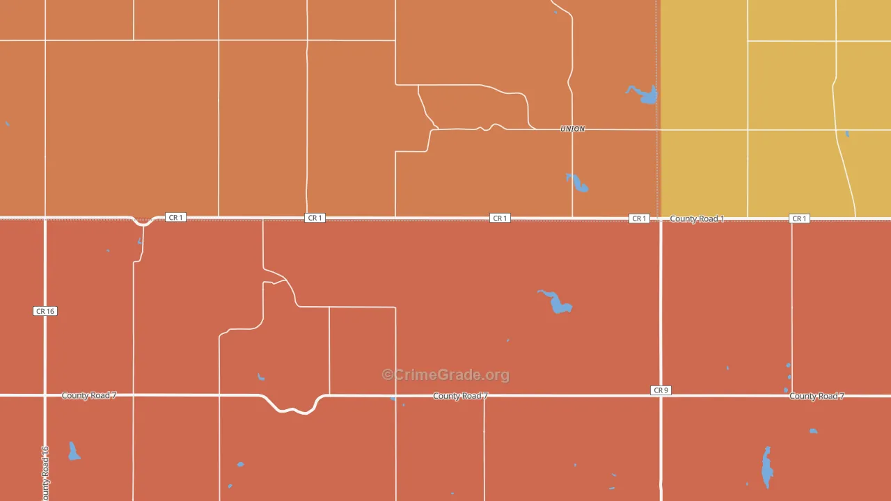 Union, ND Map of Vandalism Rates