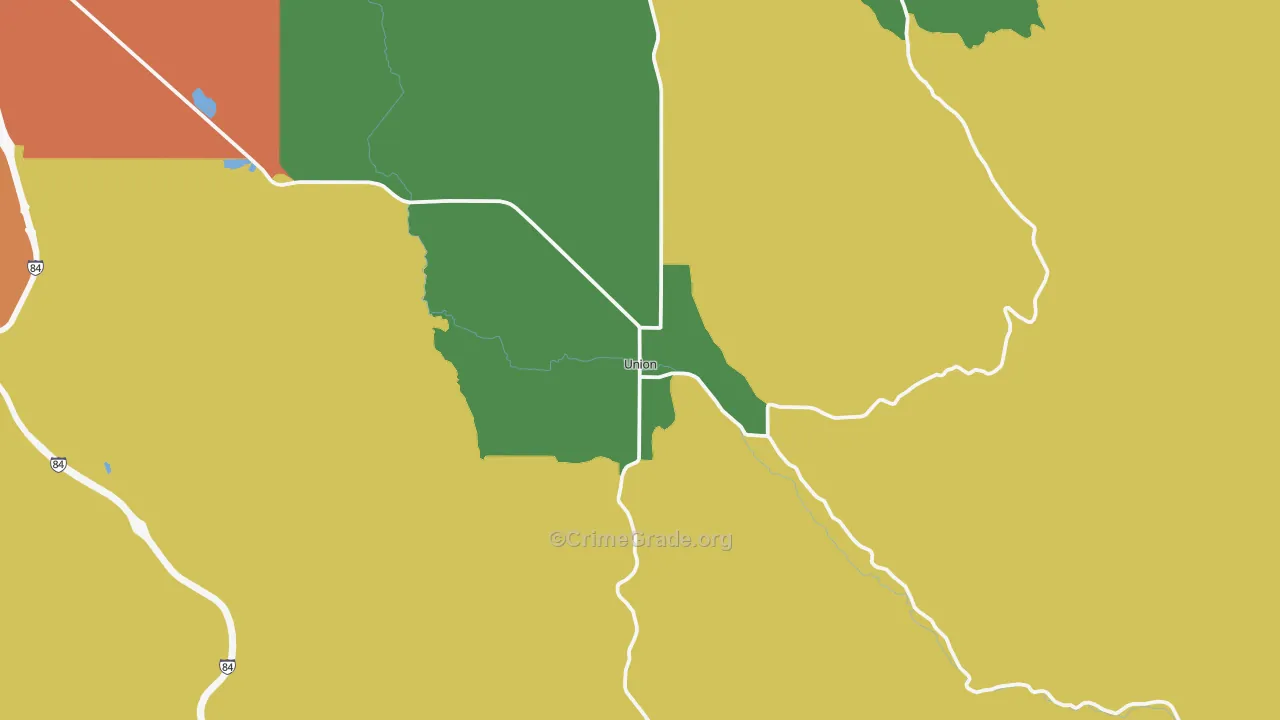 Union, OR Map of Vandalism Rates