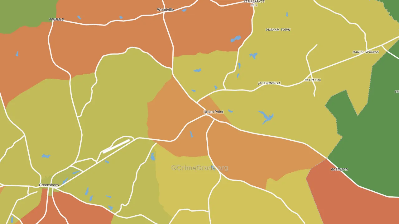 Union Point, GA Map of Vandalism Rates