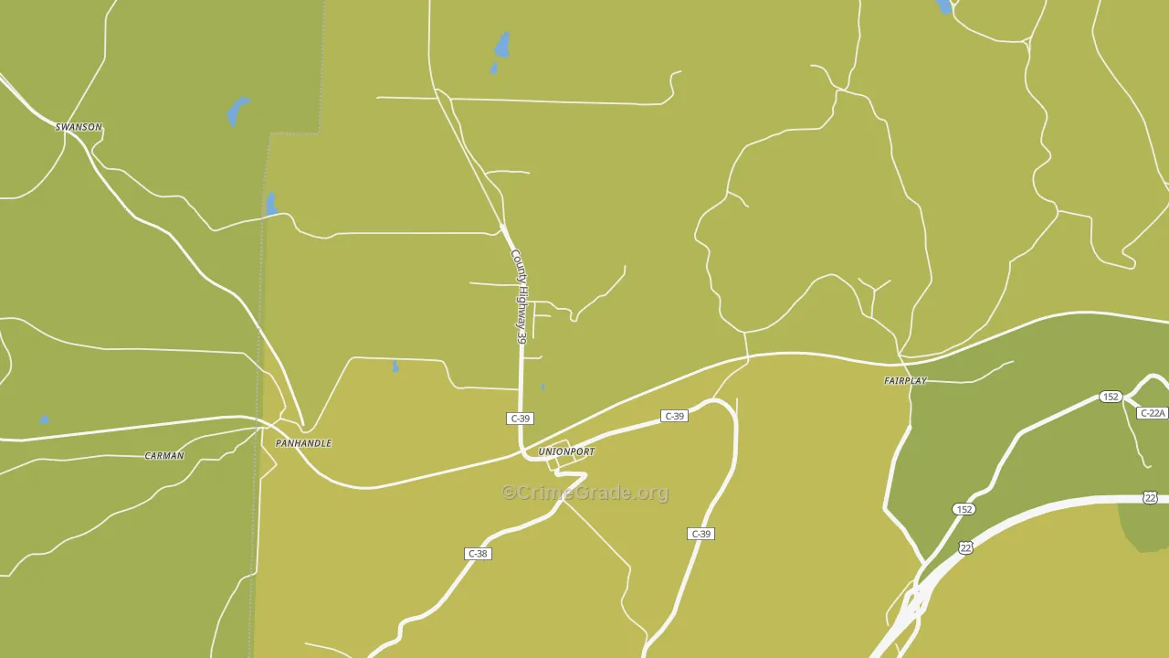 Unionport, OH Map of Vandalism Rates