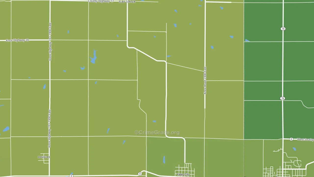 Uniontown, IL Map of Vandalism Rates