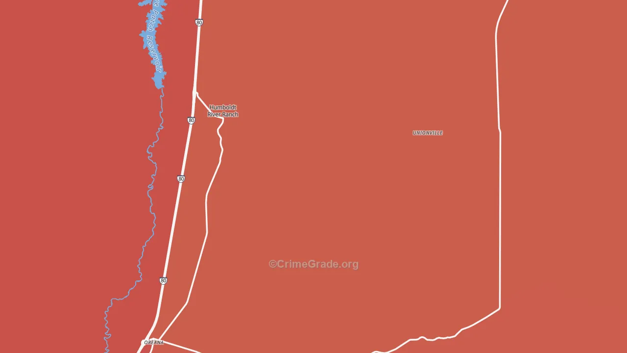 Unionville, NV Map of Vandalism Rates