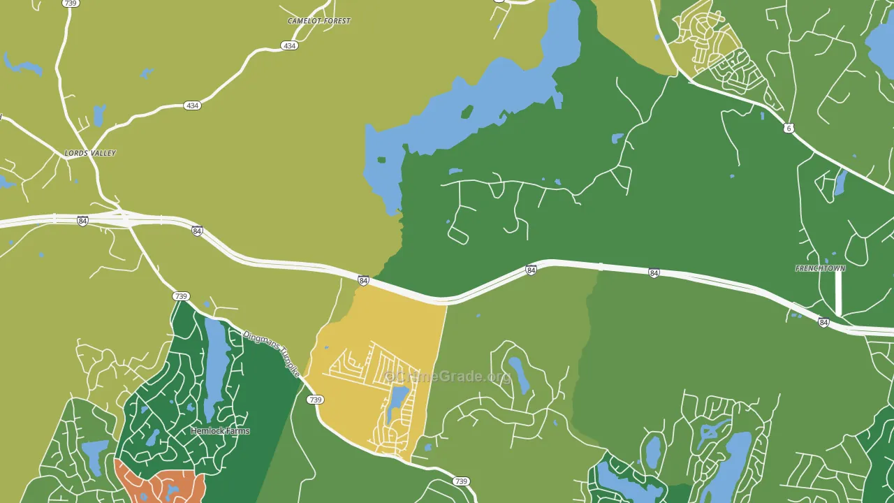 Unity House, PA Map of Vandalism Rates