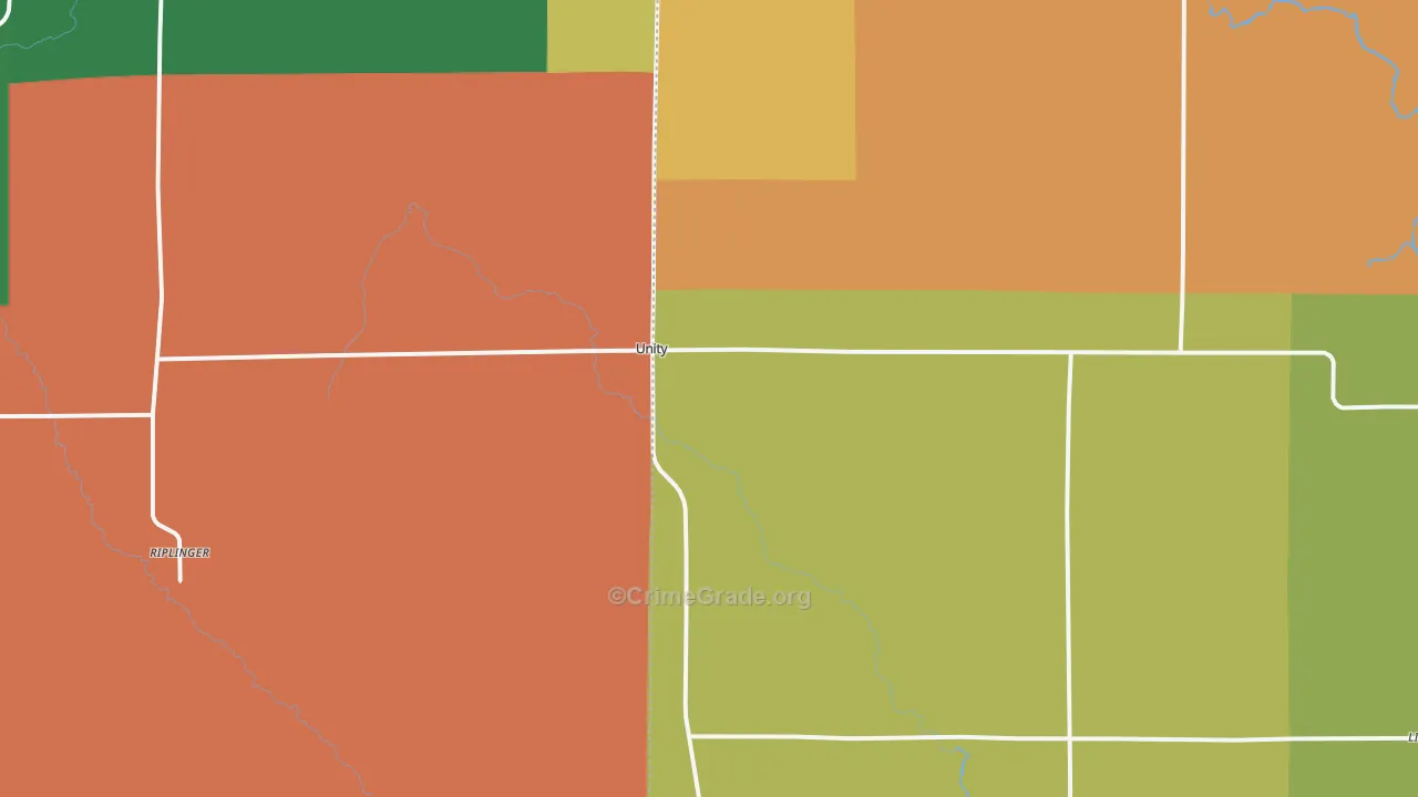 Unity, WI Map of Vandalism Rates
