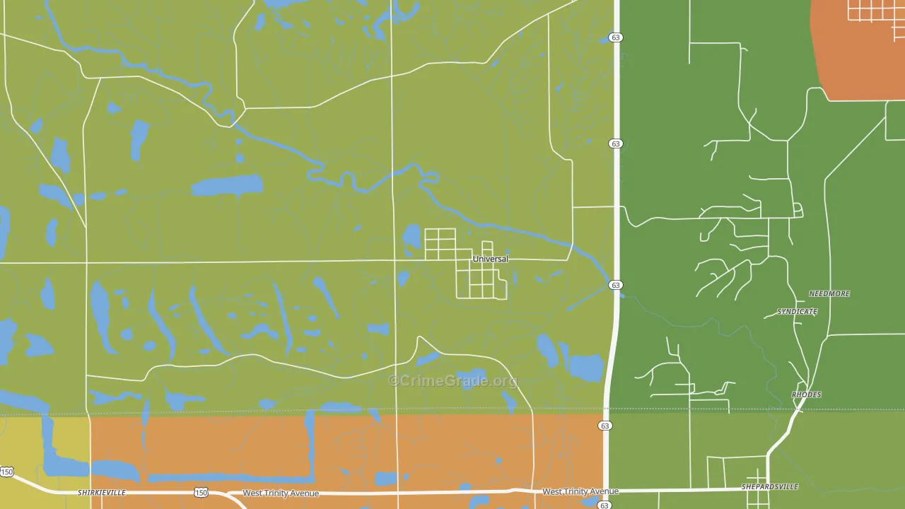 Universal, IN Map of Vandalism Rates