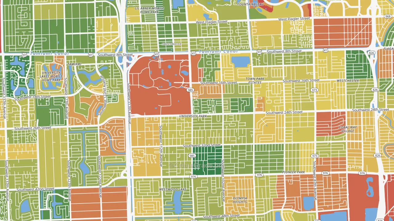 University Park, FL Map of Vandalism Rates