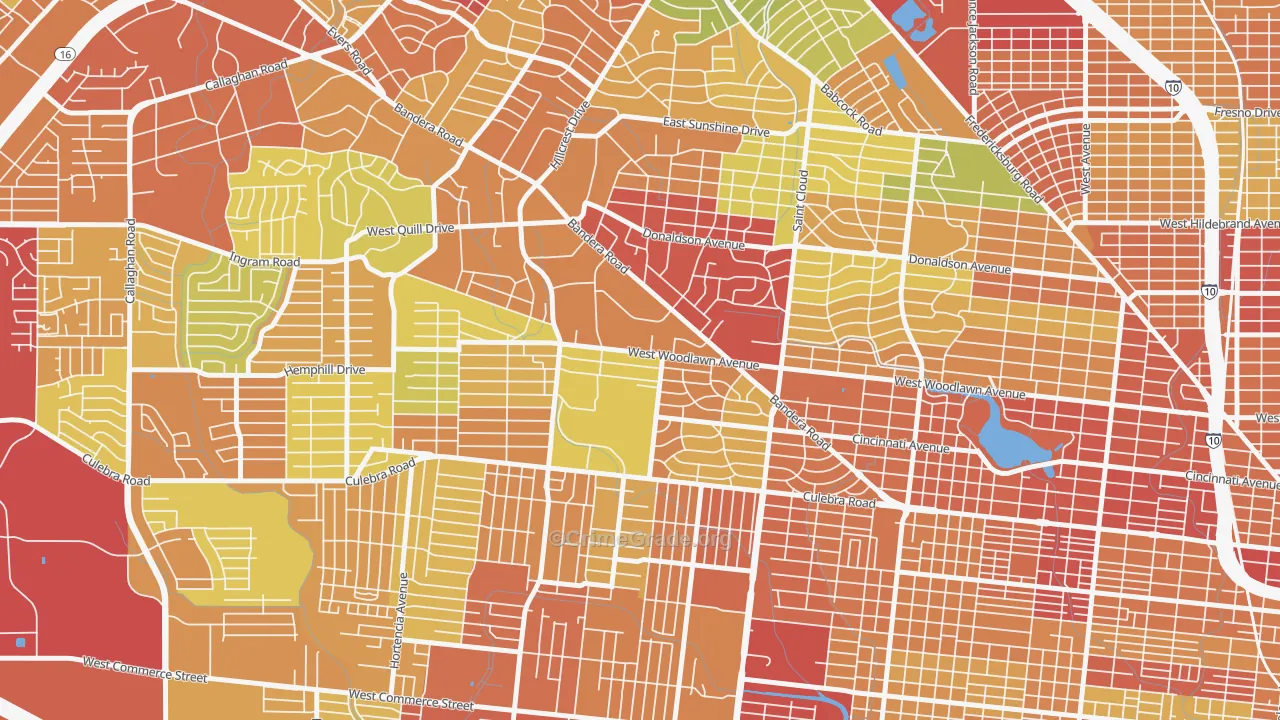 University Park-San Antonio, San Antonio, TX Map of Vandalism Rates