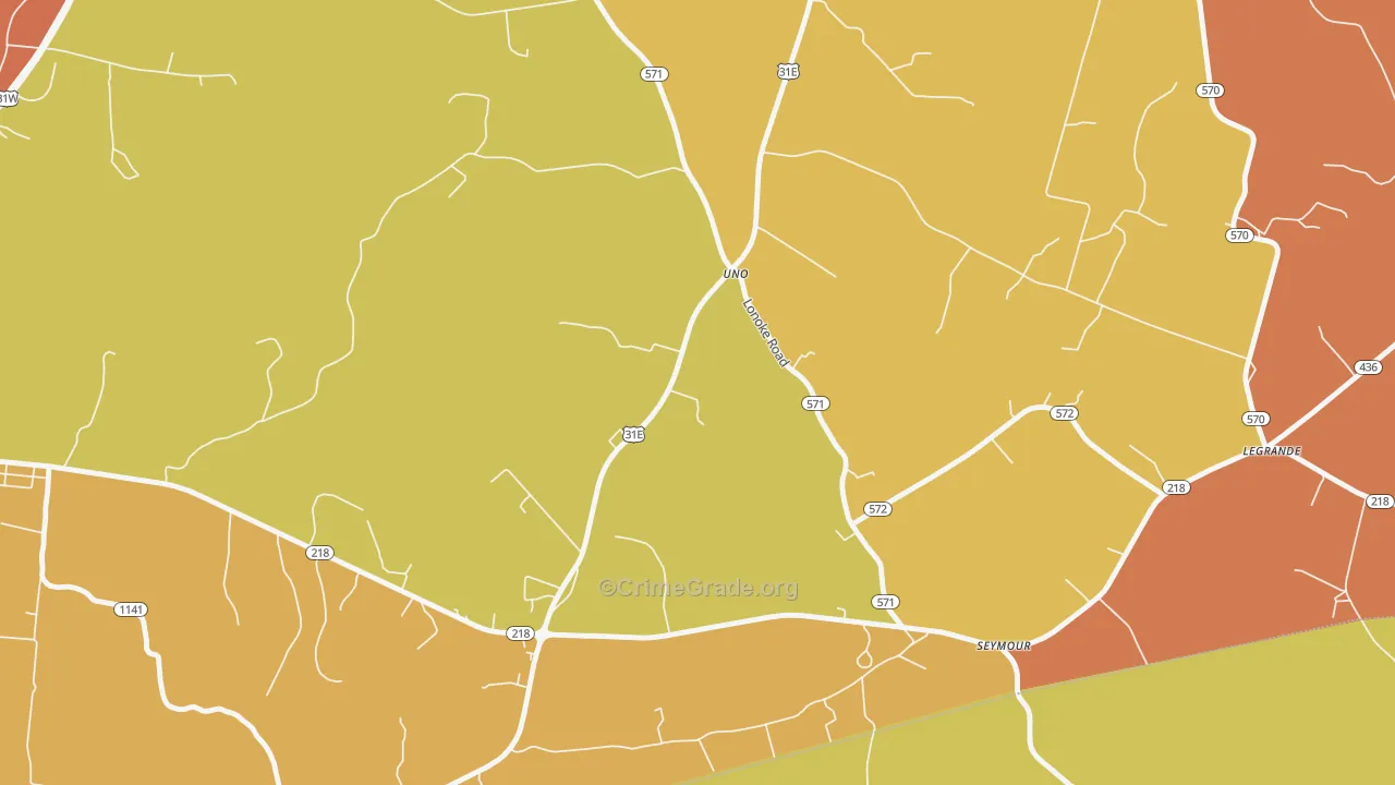 Uno, KY Map of Vandalism Rates