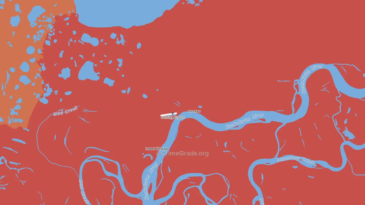 Upper Kalskag, AK Map of Vandalism Rates