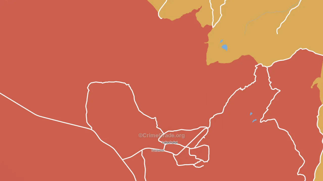 Upper Wheatfields, AZ Map of Vandalism Rates