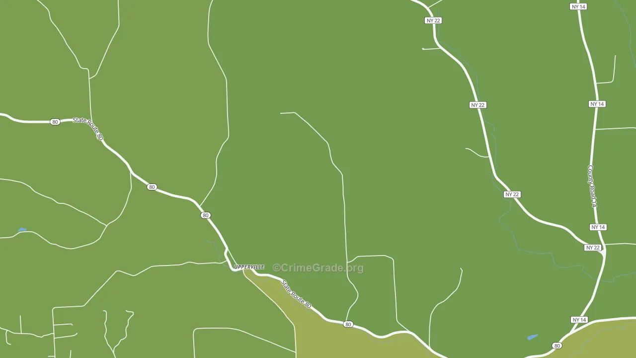 Upperville, NY Map of Vandalism Rates