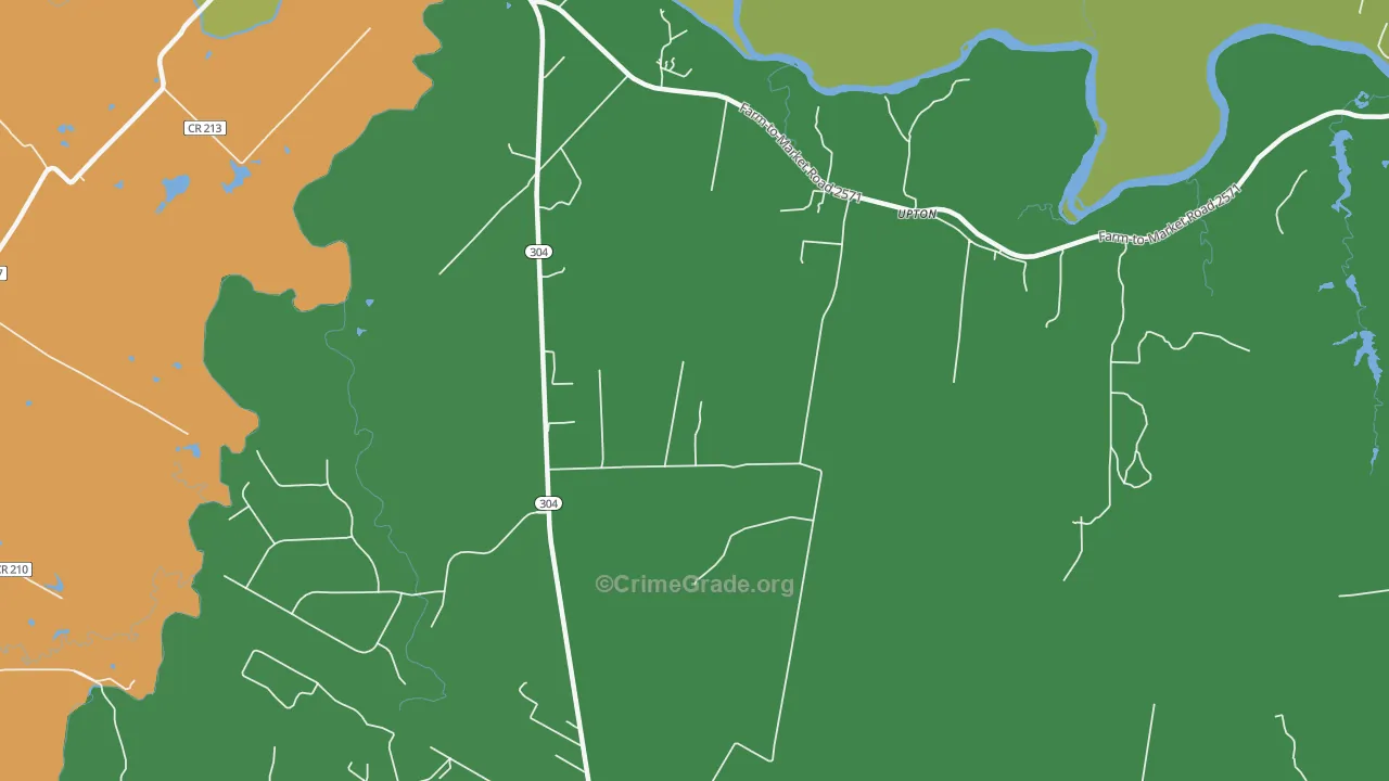 Upton, TX Map of Vandalism Rates