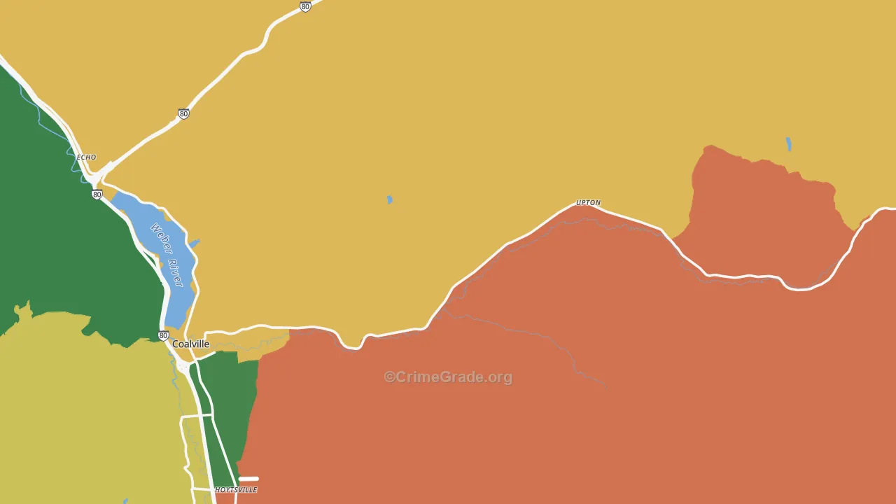 Upton, UT Map of Vandalism Rates