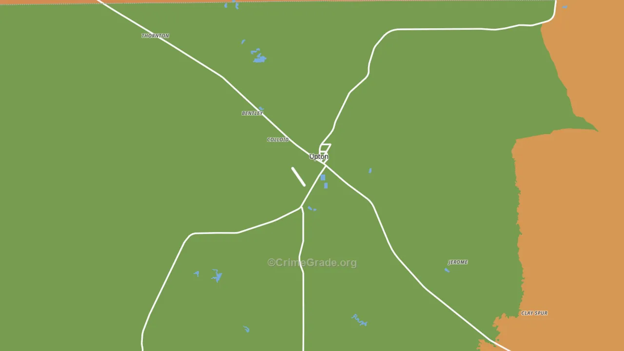 Upton, WY Map of Vandalism Rates