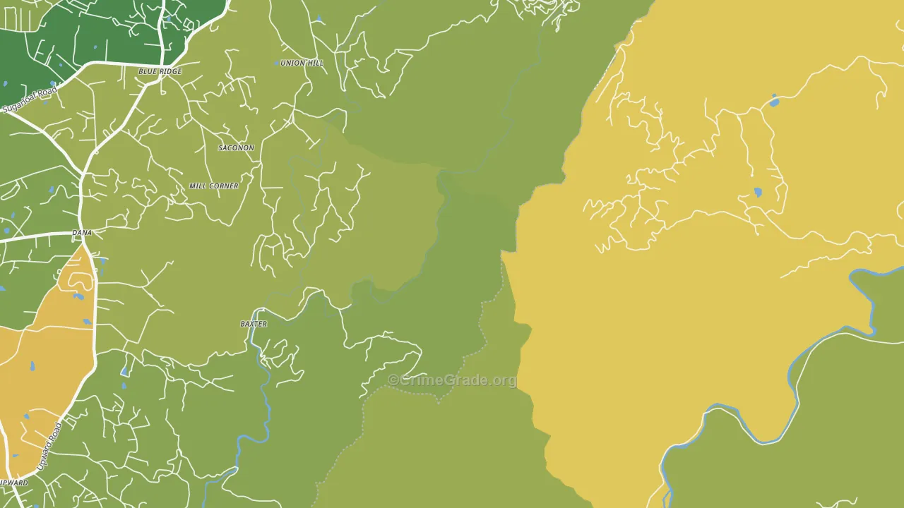 Upward, NC Map of Vandalism Rates